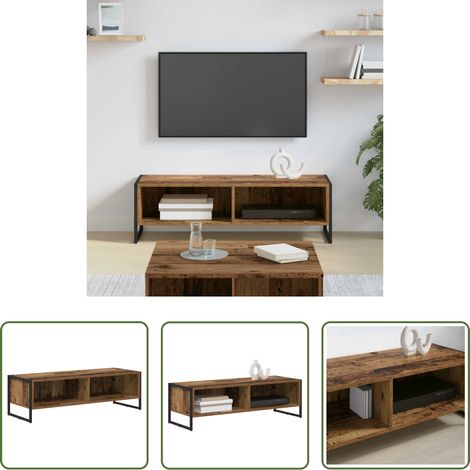 Holzwerkstoff - TV-Schränk Altholz 100 x 36,5 x 30,5 cm Holzwerkstoff (1/5)