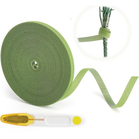 Attache plante 20 m, largeur 12 mm, lien auto-agrippant double face réutilisable et ajustable, résistant aux intempéries, pour tomates et plantes grimpantes au jardin (1/5)