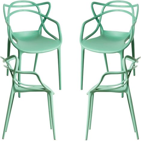 Packs Sillas Jardín - Pack 4 Sillas Korme - Celadón (1/5)