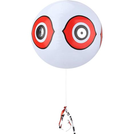 Ballon Anti-Oiseaux, Ballon Gonflable pour Les Yeux de Prédateur avec Yeux 3D et Couleurs Vives, pour Repousser Les Oiseaux dans Les Terres Agricoles des Vergers et des Bois (Black)