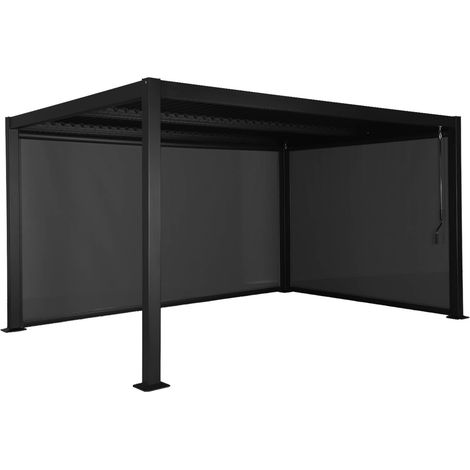 sweeek - Pergola mit Lamellendach Palace 3x4m mit Markise 3m + Markise 4m