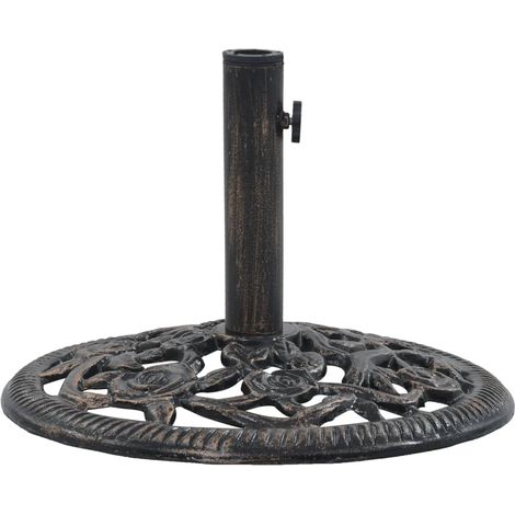 Base de sombrilla de hierro fundido color bronce 12 kg 48 cm vidaXL