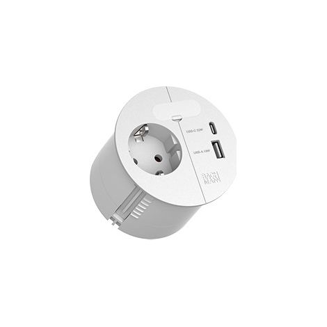 BACHMANN LOOP IN CHARGE 1xCEE7/3 1xUSB A/C 22W 1xKBD 2,0m CEE7/7 ws, 938.301