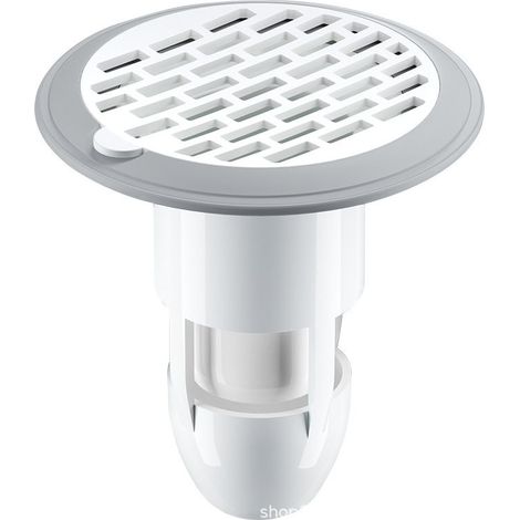 Grille de vidange pour baignoire et douche – 37 × 75 mm, en acier inoxydable blanc, anti-odeur, réutilisable, avec filtre à cheveux (1/5)