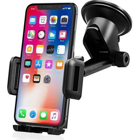 1 support téléphone voiture, ventouse ultra collante, compatible smartphone, pour tableau de bord et pare-brise (1/4)