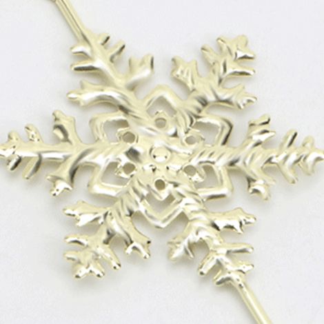 20 crochets métalliques en forme de flocons de neige pour décorations de Noël (sac de Noël, crochets en S) (1/5)