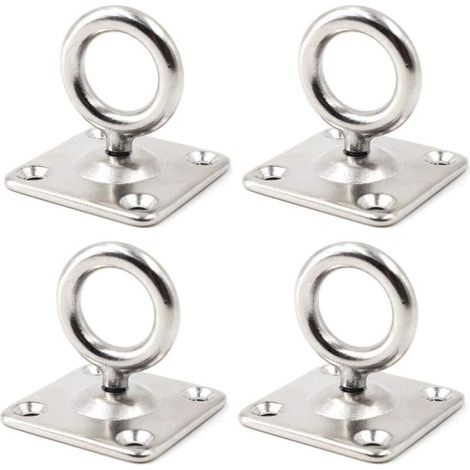 M5 Rotating Ceiling Hook in 304 Stainless Steel, Wall Hook for Yoga Swings and Hammocks (4 Pieces) (1/5)