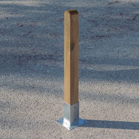POSTE DE ANCLAJE CUADRADO MADERA DE PINO 9 X 9 X 100CM (1/2)