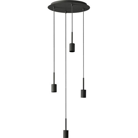 [NEUWERTIG] B-Ware OSRAM Pendelleuchte Hängelampe Decor Needle Plate Anthrazit 4-flammig E27 LED (1/2)