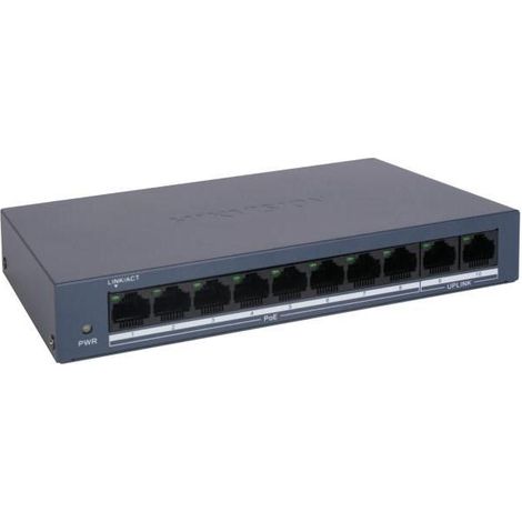 Switch PoE Hikvision DS-XS0110-P 8 ports 170x28x93 mm (1/3)