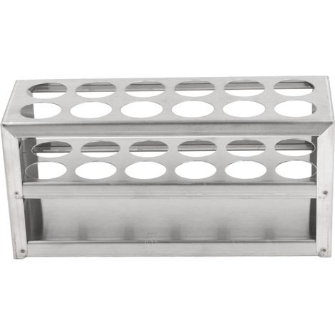 Irovami Support pour tubes à essai en acier inoxydable 304, rack pour tubes à essai de laboratoire et studio, 23 mm, 12 trous (1/5)