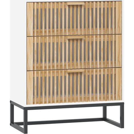 vidaXL Credenza Bianca 60x30x75 cm in Legno Multistrato (1/5)