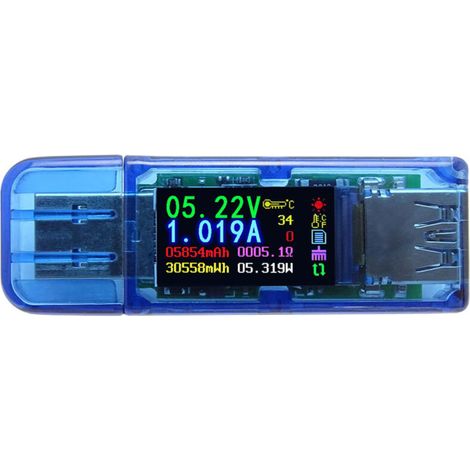 USB Tester, AT34 USB 3.0 Color LCD Voltmeter Ammeter Current Meter Multimeter USB Charger Tester (1/5)