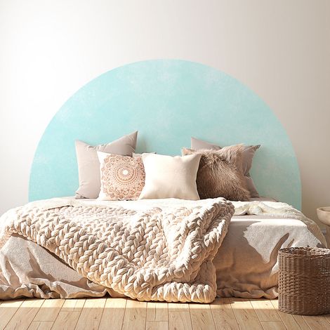 Stickers tête de lit - Couleur tendance - 160 x 130 cm - Pour lits (120 à 140 cm) - Adhésif MAT (1/2)