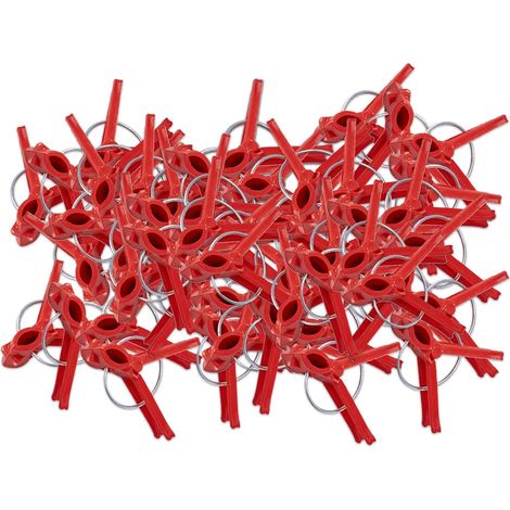 BEBUSINGOTO 100 piezas clips de plástico reutilizables para soporte de plantas, abrazaderas colgantes para enredaderas, invernaderos, tomates y verduras, para injertos de jardín. (1/5)
