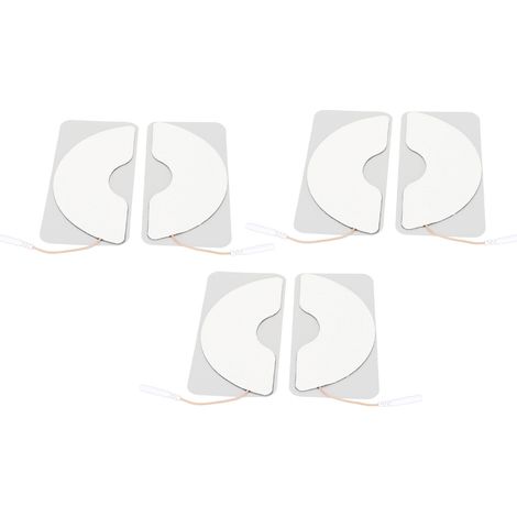 6 Électrodes Autocollants Réutilisables pour Stimulateur Musculaire, Patchs Poitrine avec Perforations 2.5mm (1/5)