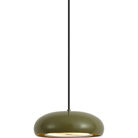 QAZQA Lámpara colgante retro verde con pantalla de metal 2 luces (1/5)