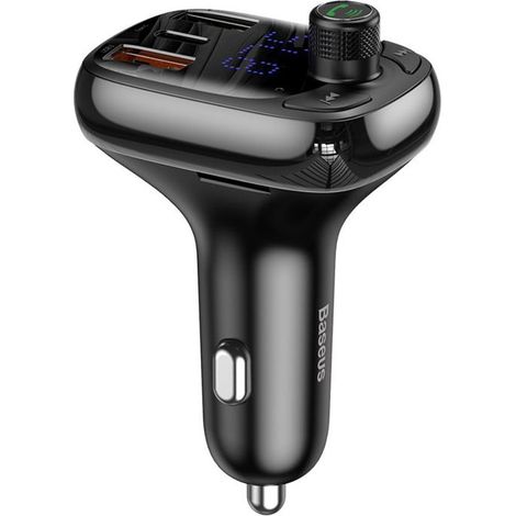 Modulador FM - Baseus - S-13 - 2x USB - Tipo-C - Bluetooth - Pantalla LED