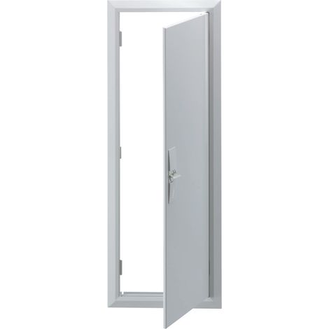 Hager – Cadre porte pour bac d'encastrement 1 travée – Fixation cloison creuse – Largeur 375 mm – Hauteur 740 mm – Métal blanc RAL 9010