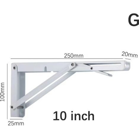 (G) Étagères murales réglables pour caravane, support triangulaire pliable, étagères de table murales robustes, quincaillerie pour la maison (1/5)