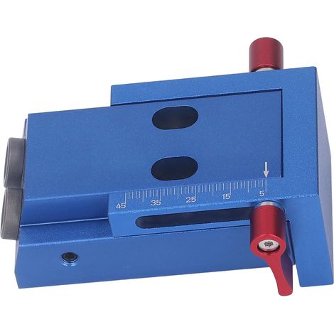 Winkelbohrset aus Aluminium, Präzisionsbohrlehre mit Skala, schneller Spanabfuhr, Positioniervorrichtung für die Holzbearbeitung (1/5)