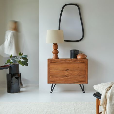 Commode en bois de acacia 3 tiroirs Bonnie (1/5)