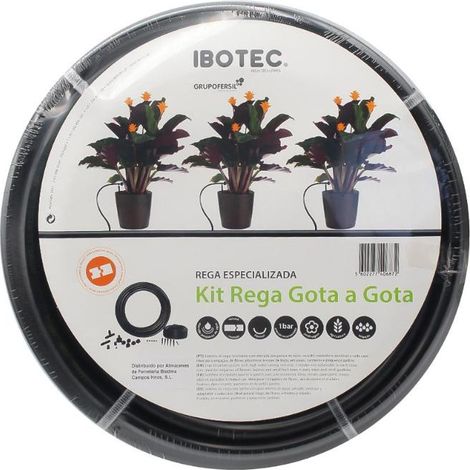IBOTEC riego goteo 16mmx15mt con accesorios , Set de sistema de riego por goteo modular Ibotec Completo sistema de riego por goteo diseñado para optimizar el consumo de agua y (1/3)