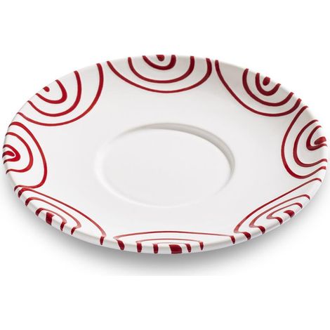 Gmundner Keramik Rotgeflammt, Unterteller Teetasse Maxima (Ø18cm) (1/2)