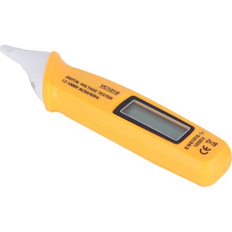 Testeur numérique intelligent sans contact VC1018 ANENG pour électricien, détecteur de fil phase et neutre, outil de réparation électrique - Testeur inductif jaune (pile non incluse) (1/5)