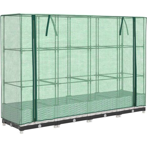 Fioriera rialzata per aiuola fioriera per terrazza giardino rialzato con copertura effetto rattan 160 x 40 x 123 cm bianco 020038750