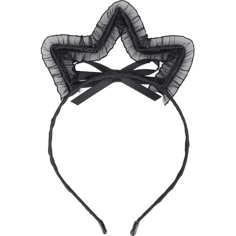 Delicate Lace Crown Headband for Women - Black Hair Accessory for Halloween, Christmas, Cosplay Parties and Everyday Wear (1/5)