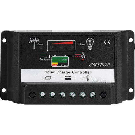 Controlador de carga portátil de seguridad Crezuo 30A 12/24V para paneles solares-Crezuo