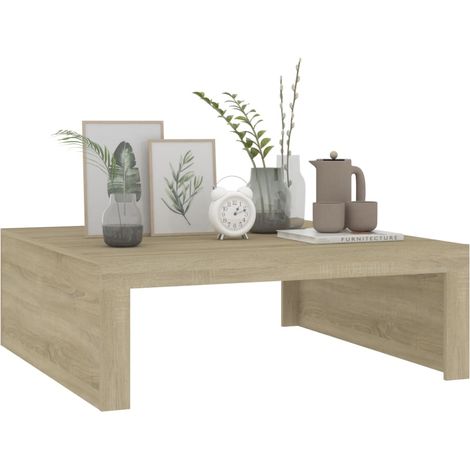 Table basse Table d'appoint pour Salon Chambre - Chêne sonoma 100x100x35 cm Aggloméré BV775174 - BonneVie (1/5)