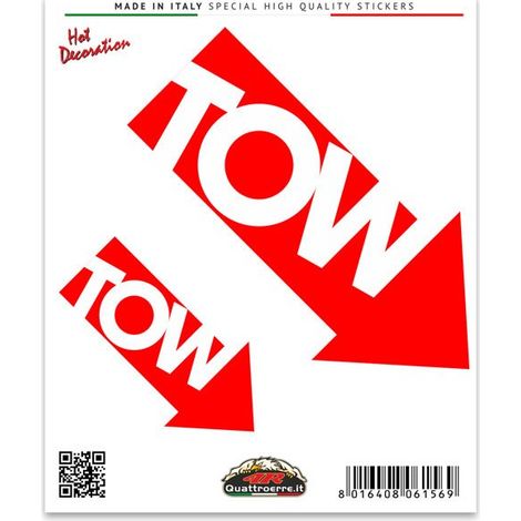 Adesivi Stickers Standard Tow 10 x 12 cm (1/4)
