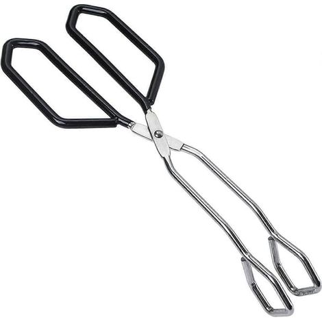 Filiyano-Pince à barbecue, pince ciseaux, pince de cuisine en acier inoxydable avec poignée gainée, pince à pain coudée pour griller des gâteaux, 28 (1/5)