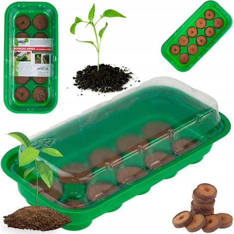 GARDENLINE MINI-GEWÄCHSHAUS FÜR DIE KEIMUNG + 10 TORFTSCHEIBEN EDA8556