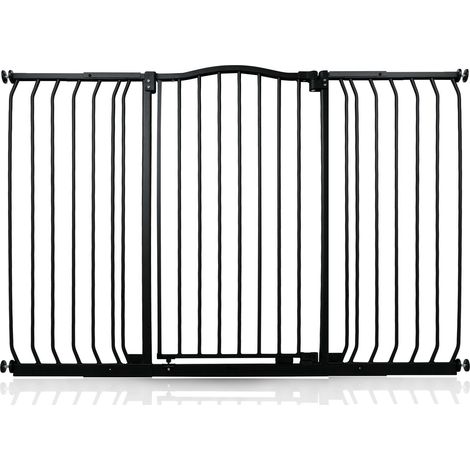 Safetots Barrière De Sécurité Supérieure Extra Haute Avec Design Courbé, 143cm - 152cm, Extra Haute De 100cm, Noir Mat (1/5)