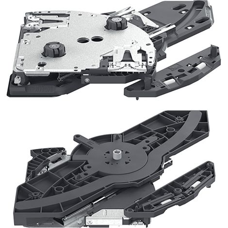 Hettich FurnSpin S Links Push to Open Silent Unten Set