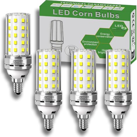 Ampoule LED E14 1050LM 7W ampoule maïs LED, Équivalent 80W, 6000K Blanc Froid, Non-dimmable, Lot de 4 (1/5)