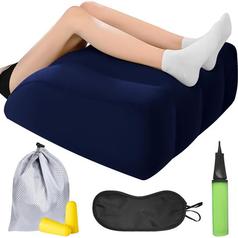Inflatable Leg Raise Pillow: Leg Raise Pillow, Sleeping Wedge Cushion, Leg Wedge Cushion, Knee Wedge Cushion, Improve Blood Circulation, (1/5)