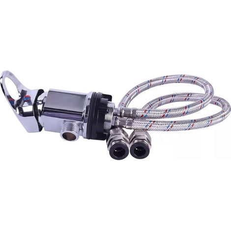 Robinet Mitigeur Douche - 1 Unité - Laiton Chromé - Queues Acier 800mm - Camping-Car et Salle de Bain - 115mm (1/5)