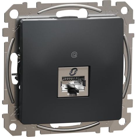 SEDNA DESIGN & ELEMENTS, PRISE POUR ORDINATEUR RJ45 KAT.5E UTP, NOIR ANTHRACITE SCHNEIDER ELECTRIC SDD114451