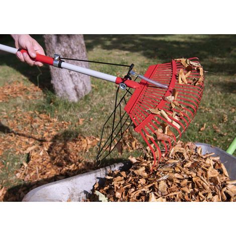 Universal rake with grapple, 25 tines, telescopic (1/5)
