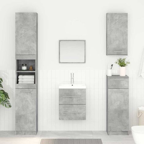 Waschbeckenunterschrank Beton Grau 38,5 x 41 x 48 cm