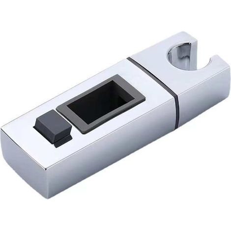 Schiebe-Duschkopfhalterung, Wandmontage, kompatibel mit rechteckigen Duschköpfen 30 x 18 mm (2er-Pack) (1/5)