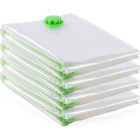 Set mit 4 extra großen Vakuum-Aufbewahrungsbeuteln [120 x 100 cm] für Kleidung, Bettdecken/Bettwäsche (4 Stück (XL))