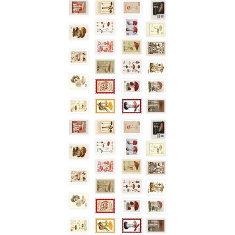Lot de 46 autocollants timbres vintage « Champignons » pour décoration DIY (1/5)