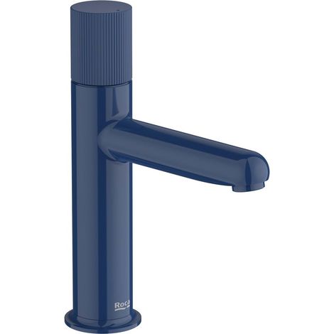 ROCA A5A3B3FP00 NU Grifo Monomando Lavabo Cold Start Maneta Stripes Azul Cobalto - ref: A5A3B3FP00