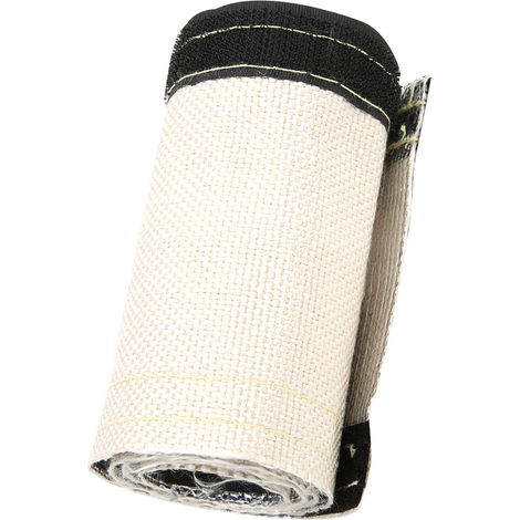 Gaine isolante pour tuyau électrique, gris et blanc, protection thermique avec couche extérieure aluminisée, 600 x 106 mm (1/5)