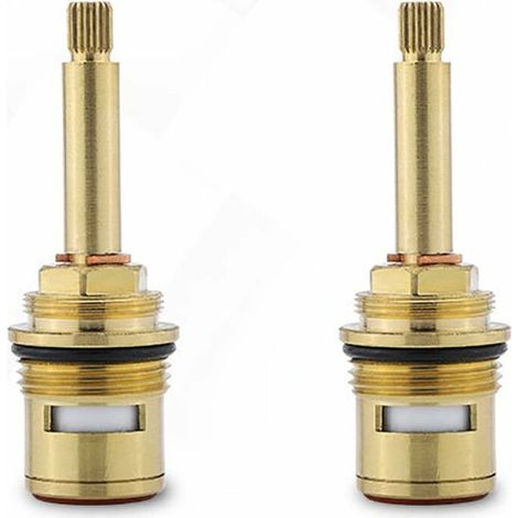 Armaturen aus Keramik und Messing – 2er-Pack Ersatzkartuschen – 3/4"-BSP-Gewinde – Temperaturbeständig bis 90 °C (1/5)